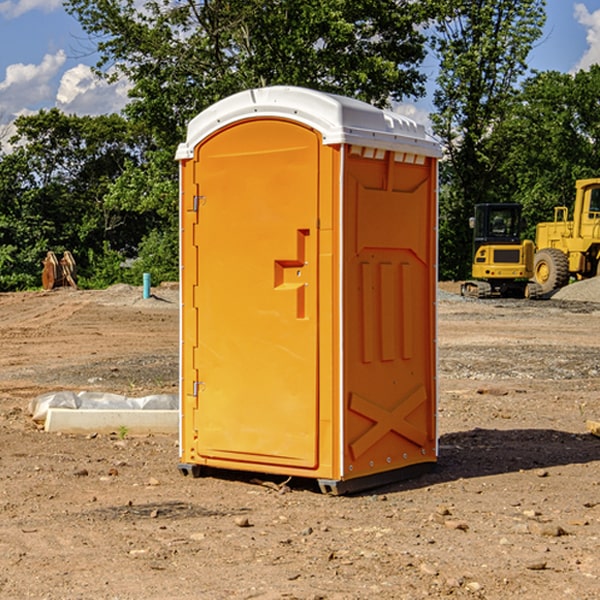 how often are the porta potties cleaned and serviced during a rental period in Painesdale